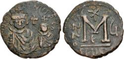 Ancient Coins - Byzantine Empire. Heraclius, with Heraclius Constantine. Æ Follis. Seleucia Isauriae Mint.