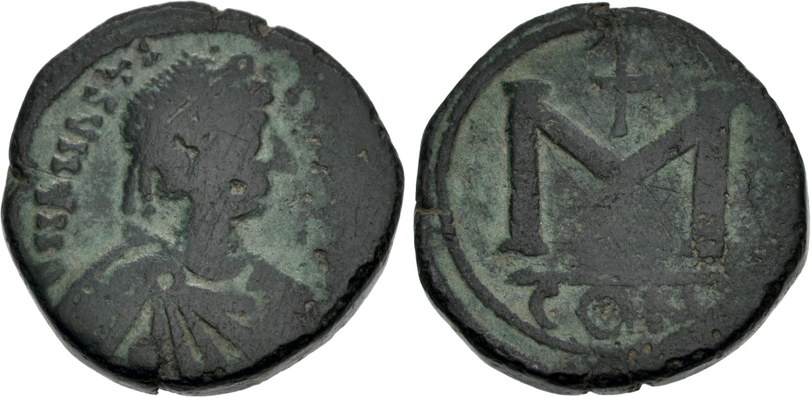 Byzantine Empire. Anastasius I. Æ Follis. | Byzantine Coins