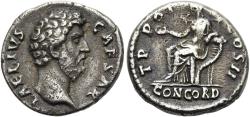 Ancient Coins - Aelius. AR Denarius. Concordia.