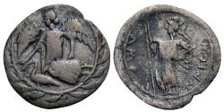Ancient Coins - Sicily, Kamarina. AR Litra. Nike / Athena.