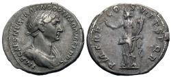 Ancient Coins - Trajan. AR Denarius. Felicitas