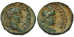 Ancient Coins - Judaea, Aelia Capitolina (Jerusalem). Elagabalus. Serapis.