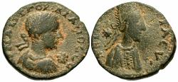 Ancient Coins - Mesopotamia, Edessa. Gordian III, with Abgar X Phraates. Æ 24 mm.