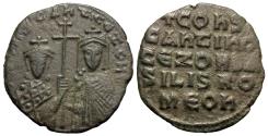 Ancient Coins - Byzantine Empire. Constantine VII, with Zoe. Æ Follis.