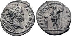 Ancient Coins - Septimius Severus. AR Denarius. Emperor Sacrificing.