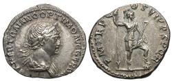 Ancient Coins - Trajan. AR Denarius. Virtus.