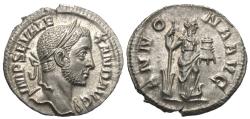 Ancient Coins - Severus Alexander. AR Denarius. Annona. Mint State.