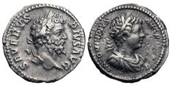 Ancient Coins - Septimius Severus. AR Denarius. Very Rare Dynastic Issue.