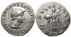 Ancient Coins - Baktria, Indo-Greek Kingdom. Menander I Soter. AR Tetradrachm.