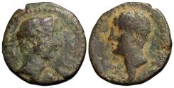 Ancient Coins - Coele-Syria, Chalcis ad Belum. Octavian, with Zenodorus, Tetrarch and Archereus.