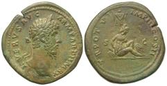 Ancient Coins - Lucius Verus. Æ Sestertius. Rare and Choice.