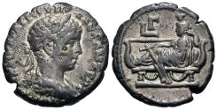 Ancient Coins - Roman Egypt, Alexandria. Severus Alexander. Potin Tetradrachm. Nilus.