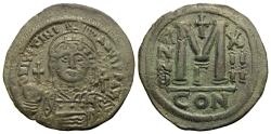 Ancient Coins - Byzantine Empire. Justinian I. Æ Follis. Constantinople Mint.