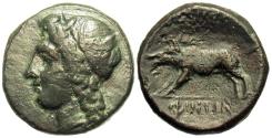 Ancient Coins - Sicily, Akragas. Phintias, Tyrant. Æ Hemilitron.