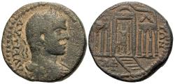 Ancient Coins - Phoenicia, Tripolis. Elagabalus. Æ 23 mm. Temple of Astarte.