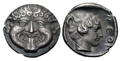 Ancient Coins - Macedon, Neapolis. AR Hemidrachm.