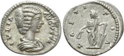 Ancient Coins - Julia Domna. AR Denarius. Laetitia.