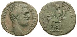 Ancient Coins - Clodius Albinus, as Caesar. Æ Sestertius. Fortuna.