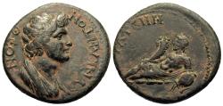 Ancient Coins - Lydia, Thyateira. Pseudo-autonomous. Æ 24 mm. The Senate / River God Lykos. VERY RARE