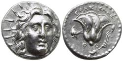 Ancient Coins - Islands off Caria, Rhodes. AR Didrachm.