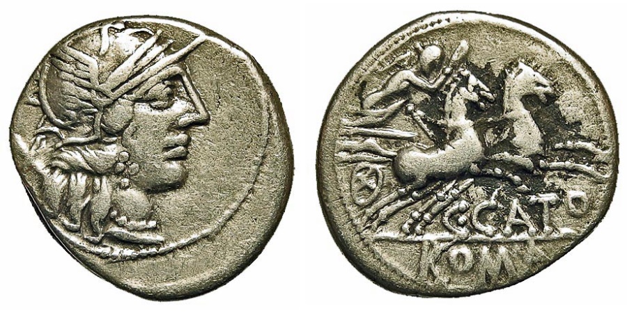 Roman Republic. C. Cato. Denarius. | Roman Republican Coins