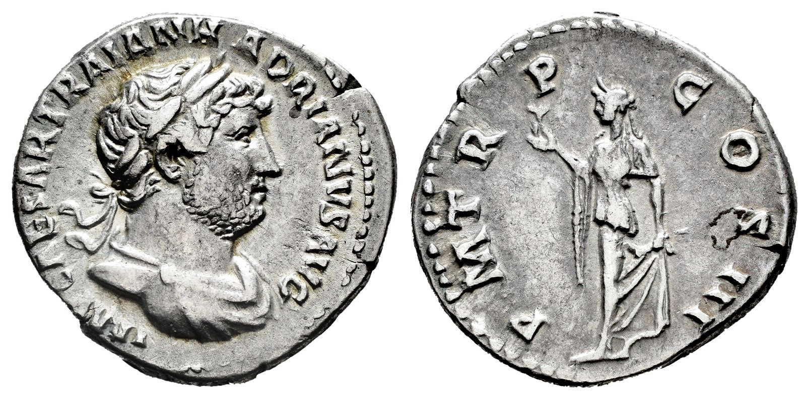 Hadrian. AR Denarius. Spes. | Roman Imperial Coins