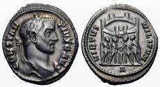 Ancient Coins - Constantius I, as Caesar. AR Argenteus. The Four Tetrarchs.
