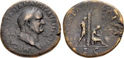 Ancient Coins - Vespasian. Æ Sestertius. Judaea Capta.