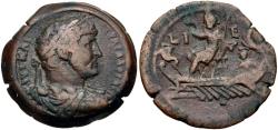 Ancient Coins - Roman Egypt, Alexandria. Hadrian. Æ Diobol. Hadrian Cruising the Nile. RARE.