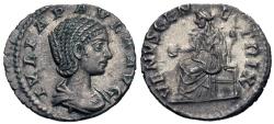 Ancient Coins - Julia Paula. AR Denarius. Venus. Choice.