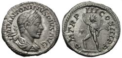 Ancient Coins - Elagabalus. AR Denarius. Sol.