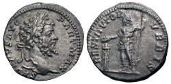 Ancient Coins - Septimius Severus. AR Denarius. Emperor Sacrificing.