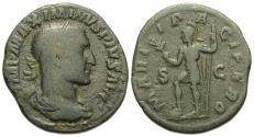 Ancient Coins - Maximinus I. Æ Sestertius. Scarce Reverse.