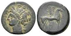 Ancient Coins - The Carthaginians in Sicily and North Africa. Æ 17 mm.