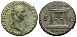 Ancient Coins - Domitian. Æ As. Altar.