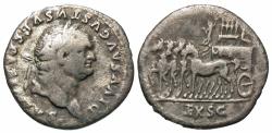Ancient Coins - Divus Vespasian. AR Denarius. Struck Under Titus.