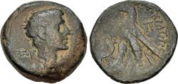 Ancient Coins - Roman Egypt. Augustus (Octavian). Æ Diobol - 80 Drachmai. The First Roman Alexandrian Coin. RARE.