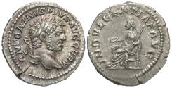 Ancient Coins - Caracalla. AR Denarius. Indulgentia.