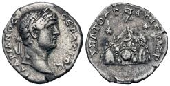 Ancient Coins - Cappadocia, Caesarea. Hadrian. AR Drachm. Mt. Argaeus.