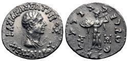 Ancient Coins - Baktria, Indo-Greek Kingdom. Menander I Soter. AR Tetradrachm.
