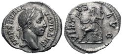 Ancient Coins - Severus Alexander. AR Denarius. Virtus. Ex Gustav Melin Collection.