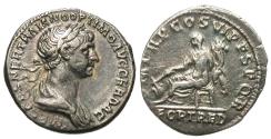 Ancient Coins - Trajan. AR Denarius. Fortuna.