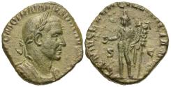 Ancient Coins - Trajan Decius. Æ Sestertius. Genius.