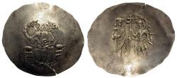 Ancient Coins - Byzantine Empire. John II Comnenus. EL Aspron Trachy.