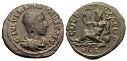 Ancient Coins - Thrace, Deultum. Maximus, Caesar. AE Tetrassarion.