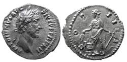Ancient Coins - Antoninus Pius. AR Denarius. Annona.