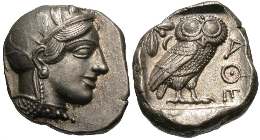 Attica, Athens. AR Tetadrachm. Athena / Owl. | Greek Coins