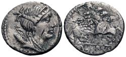 Ancient Coins - Roman Republic. AR Denarius. A. Postumius A.f. Sp. N. Albinus.
