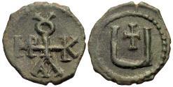 Ancient Coins - Byzantine Empire. Maurice Tiberius. Æ Pentanummium. Theoupolis (Antioch) Mint.