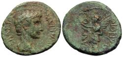 Ancient Coins - Ionia, Smyrna. Augustus. Æ 18 mm. Nike.